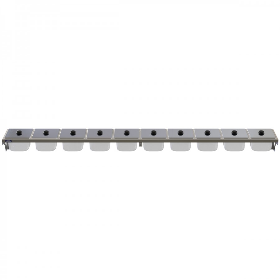 Condimentadora de Parede 10 Cubas Acrílico 1/6 100mm - Aisa